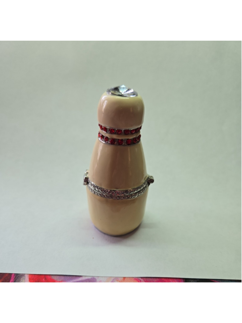 Objet d'art  #114 Strike Bowling Pin Box enamel Art Form Jeweled used